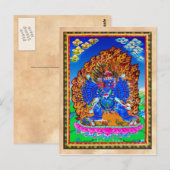 Cool oriental tibetan thangka Yamantaka tattoo Briefkaart (Voorkant / Achterkant)
