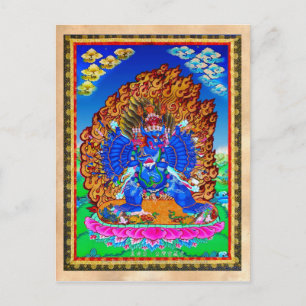 Cool oriental tibetan thangka Yamantaka tattoo Briefkaart
