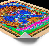 Cool oriental tibetan thangka Yamantaka tattoo Poster (Hoek)