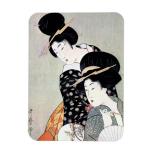 Cool Oriental Traditional Geisha art Magneet