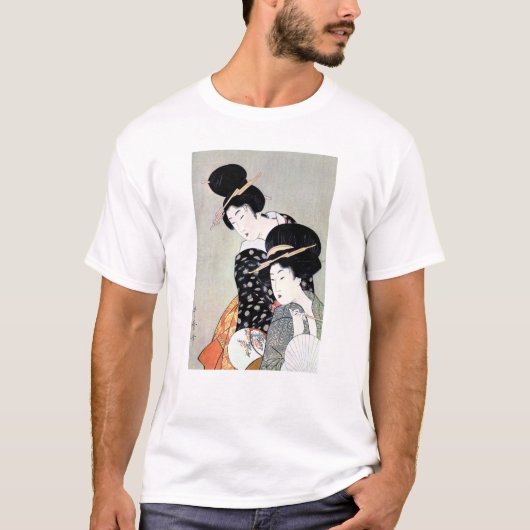 Cool Oriental Traditional Geisha art T-shirt (Voorkant)