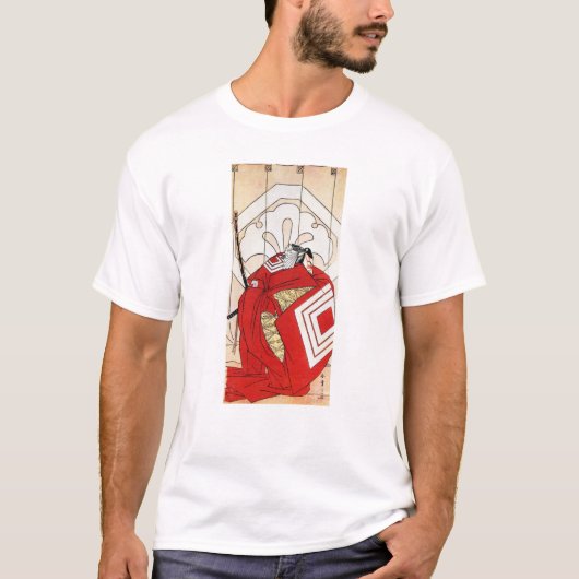 Cool Oriental Traditional Japanse Red Samurai T-shirt (Voorkant)