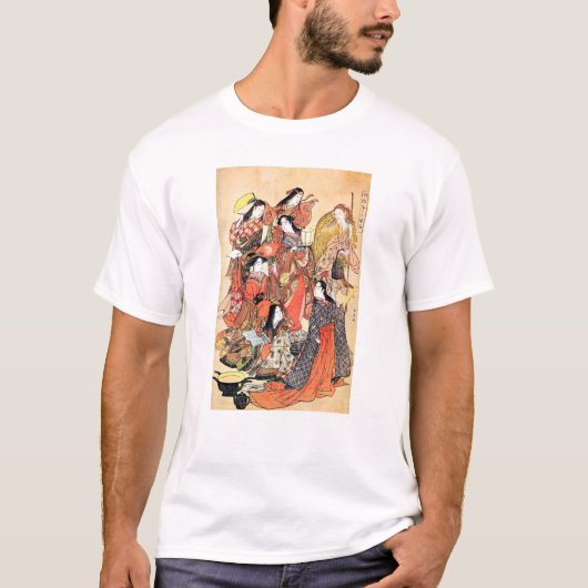 Cool Oriental Traditional Japanse Woman T-shirt (Voorkant)