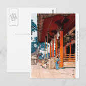 Cool oriental Yashaka Shrine Yoshida waterverf Briefkaart (Voorkant / Achterkant)