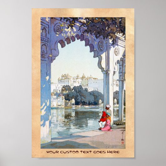 Cool oriental Yoshida Hiroshi udaipur Palace Poster (Voorkant)
