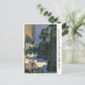 Cool oriental Yoshida waterverf art. Briefkaart (Staand voorkant)