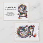 Cool orientale japanese draak met rond tattoo visitekaartje (Voorkant / Achterkant)