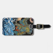 Cool orientale japanese Legendary Dragon Bagagelabel (Voorkant horizontaal)
