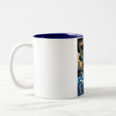 Cool orientale japanese Legendary Dragon Tweekleurige Koffiemok (Links)