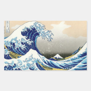 Cool orietal japans klassiek fuji uitzicht art rechthoekige sticker