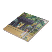 Cool orintal japanese Yoshida Temple Shrine Gate Tegeltje (Zijkant)