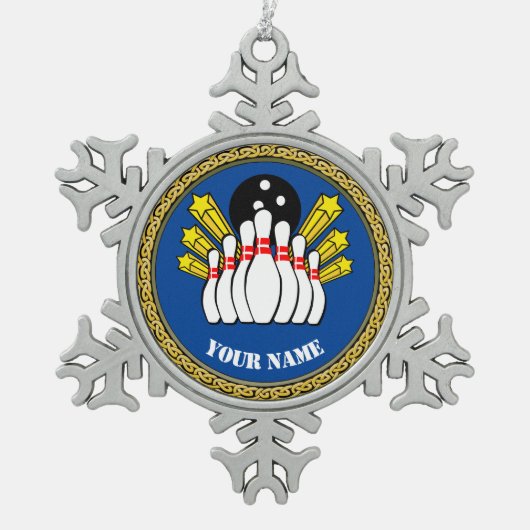 COOL! Ornament -Bowling- Aangepaste Bowler - Naam  (Voorkant)