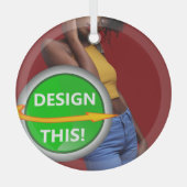 COOL! Ornament - Glass Circle Ornament - Custom (Voorkant)