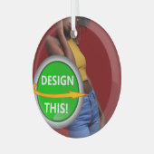 COOL! Ornament - Glass Circle Ornament - Custom (Voorkant links)