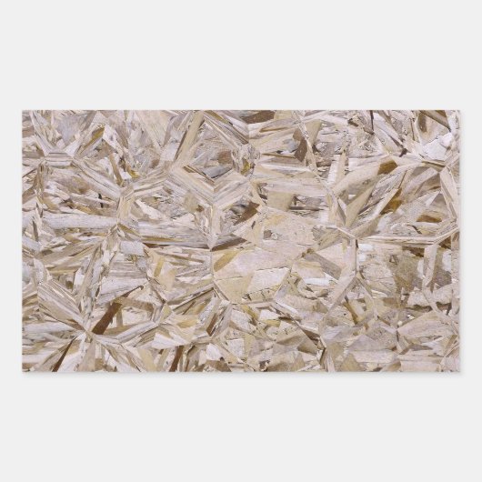 Cool OSB Construction Plywood Texture Print Rechthoekige Sticker (Voorkant)