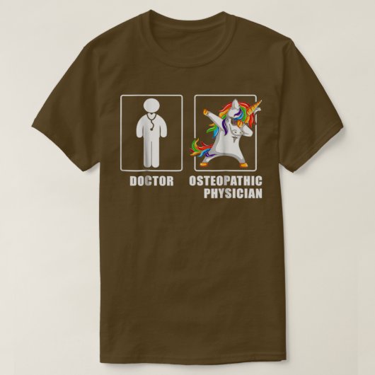 Cool Osteopathic Physician Mannen Unicorn Funny T-shirt (Design voorkant)