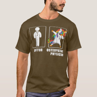 Cool Osteopathic Physician Mannen Unicorn Funny T-shirt