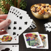 Cool Oud Ping Pong Spel Scene Pokerkaarten (Insitu)