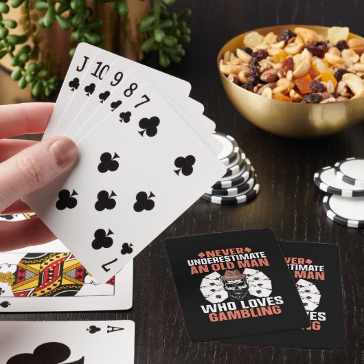 Cool oudemannengokspel woordkunst pokerkaarten (Insitu)