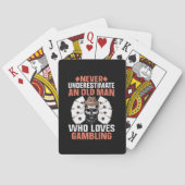 Cool oudemannengokspel woordkunst pokerkaarten (Achterkant)