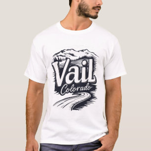 Cool Outdoor Skiën Souvenir Bezoek Vail Co T-shirt