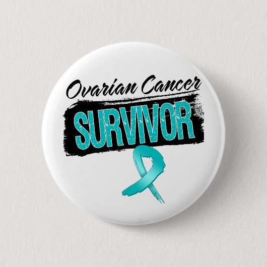 Cool Ovarian Cancer Survivor Ronde Button 5,7 Cm (Voorkant)