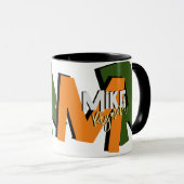 Cool Overmaatse Vetgedrukte Monogram Mok (Voorkant rechts)