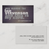 Cool oversized vet typografie Visitekaartje (Voorkant / Achterkant)