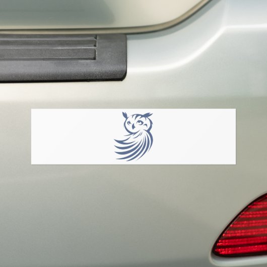 Cool Owl Bird Swish Icon Logo Shirt Bumpersticker (Op auto)