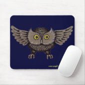 Cool owl graphics mousepad design muismat (Met muis)