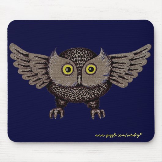 Cool owl graphics mousepad design muismat (Voorkant)