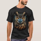 Cool Owl Illustration Graphics T-shirt (Voorkant)