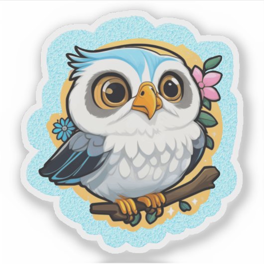 cool owl sticker (Voorkant)