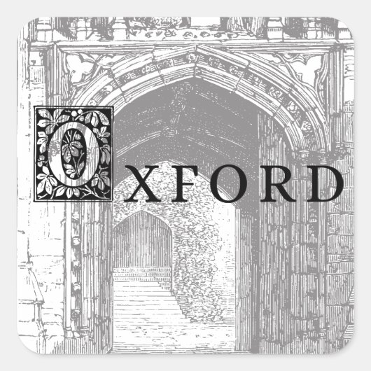 Cool Oxford England Vintage Sticker  (Voorkant)