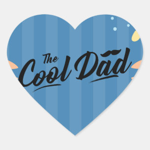 Cool pa happy vaderdag hart sticker