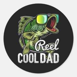 Cool Pa Vist Sungles Grappig Vaderdag cadeau Ronde Sticker