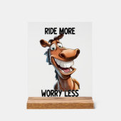 Cool paardrijden meer zorgen minder woordkunst acryl bord (Voorkant)