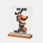 Cool paardrijden meer zorgen minder woordkunst acryl bord (Hoek)