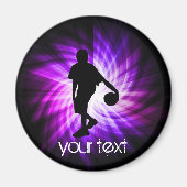 Cool Paars Basketball Magneet (Voorkant)