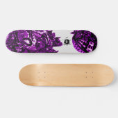 Cool Paars Black Abstract Persoonlijk Skateboard (Horizontaal)