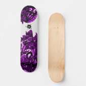 Cool Paars Black Abstract Persoonlijk Skateboard (Voorkant)