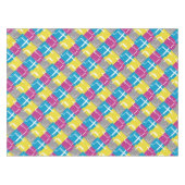 COOL Paars Blue Yellow Grey Pattern Tafelkleed (Voorkant (Horizontaal))