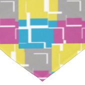 COOL Paars Blue Yellow Grey Pattern Tafelkleed (Gekanteld)