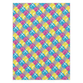 COOL Paars Blue Yellow Grey Pattern Tafelkleed (Voorkant)