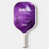 Cool Paars Disco Queen Pickleball Champ Paddle (Achterkant)