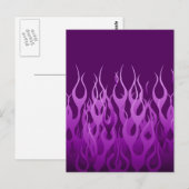 Cool Paars Racing Flames Design Briefkaart (Voorkant / Achterkant)
