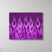 Cool Paars Racing Flames Design Canvas Afdruk (Voorkant)