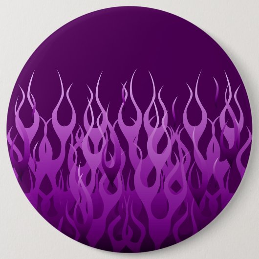 Cool Paars Racing Flames Design Ronde Button 6,0 Cm (Voorkant)