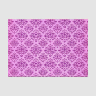 Cool Paars Skull Damask Wallpaper Patroon Tissuepapier