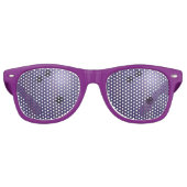 Cool Paarse Bowling Ball Party Shades Retro Zonnebril (Voorkant)